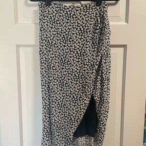 Abercrombie Floral Wrap Midi Skirt